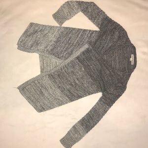 Poof Girl Excellence Girls Grey Knit Cardigan